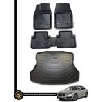 Dnz Honda Civic 2012-2016 3D Ares Oto Paspas ve Araca Özel Kauçuk Bagaj Havuzu Set - Siyah