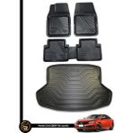 Dnz Honda Civic 2021+ 3D Ares Oto Paspas ve Araca Özel Kauçuk Bagaj Havuzu Set - Siyah
