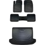 Dnz Honda Cıvıc Sedan 2007 - 2012 3D Luna Kauçuk Oto Paspas ve Araca Özel Bagaj Havuzu Set - Siyah