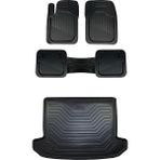 Dnz Honda Cıvıc Sedan 2012 - 2016 3D Luna Kauçuk Oto Paspas ve Araca Özel Bagaj Havuzu Set - Siyah