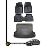 Dnz Hyundai Accent Era 3D Ares Oto Paspas ve Araca Özel Kauçuk Bagaj Havuzu Set - Siyah