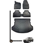 Dnz Hyundai IX35 2010-2015 3D Havuzlu Oto Paspas ve Bagaj Havuzu Nora Set - Siyah