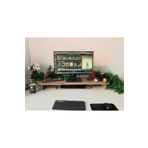 Dnz Masaüstü Pc Monitör Ekran Standı Yükseltici Masa Organizer Sehpa Masif Çam Doğal Ahşap