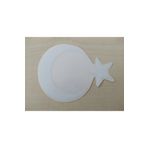 DNZSM AY YILDIZ STİCKER BEYAZ 8x6cm (2 ADET FİYATI) TÜRK BAYRAĞI STİCKER, ÇIKARTMASI AYYILDIZ ETİKETİ DNZ-011309