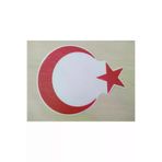 DNZSM DNZ-011312 Ay Yildiz Sticker Kirmizi 18X14Cm Türk Bayraği Sticker, Çikartmasi Ayyildiz Etiketi