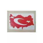 DNZSM DNZ-011314 Türkiye Haritasi Sticker 18X11Cm Türk Bayraği Sticker - Ayyildiz Çikartmasi, Ay Yildiz Etiketi