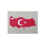 DNZSM TÜRKİYE HARİTASI STİCKER 20x8,5cm TÜRK BAYRAĞI STİCKER - AYYILDIZ ÇIKARTMASI, AY YILDIZ ETİKETİ DNZ-011315