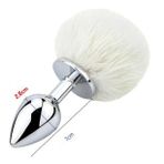 Do it Love - Ponpon Anal Plug - 28mm - 7cm - Beyaz