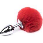 Do it Love - Ponpon Anal Plug - 28mm - 7cm - Kırmızı