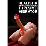 Do it Love - Realistik Jason Hareketli Titreşimli Dildo Vibratör - 5KG - Testis, Anüs, İleri Geri Hareket - Su Altında Kullanım