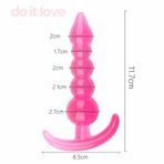 Do It Love Süper Soft Boğumlu Anal ve Vajinal Boğumlu Tıkaç - Pembe