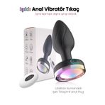 Do it Love - Uzaktan Kumandalı Işıklı 7 Titreşim Modlu Anal Plug Vibratör - Anal Tıkaç - Orta Boy