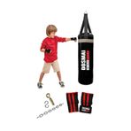 DO-SMAI Kum Torbası 60*20 Cm Bandajlı Eldiven Ikili Çocuk Boks Seti Çbs992