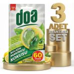 Doa Bulaşık Makinesi Kokusu 60 Yıkama 3 x 6 ml Uzun Süreli Limon Ferahlığı ve Kolay Kullanım