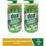 Doa Sıvı Bulaşık Deterjanı Elma Özlü 1 Lt Süngerli x 2 Adet - 2 lt