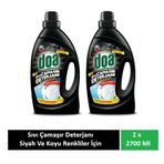 Doa Sıvı Çamaşır Deterjanı Siyah ve Koyu Renkler 2 x 2700 Ml