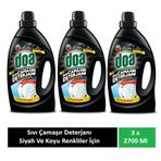 Doa Sıvı Çamaşır Deterjanı Siyah ve Koyu Renkler 3 x 2700 Ml