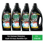 Doa Sıvı Çamaşır Deterjanı Siyah ve Koyu Renkler 4 x 2700 Ml