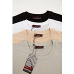 DOAYS Erkek 4'lü Bisiklet Yaka Basik Pamuk T-shirt Dawrazz-401