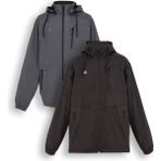 Doays Içi Polarlı Kapşonlu Iç Cepli Battal Mont Dawrazz-506 - Siyah - Füme - 4XL