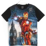 DobaKids 3D Erkek Çocuk Iron Man Demir Adam Baskılı T-Shirt Siyah - 9 - 10 Yaş