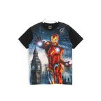 DobaKids 3D Erkek Çocuk Iron Man Demir Adam Baskılı T-Shirt Siyah