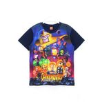 DobaKids 3d Lego Avengers Infinity War Baskılı Erkek Çocuk Kısa Kollu T-shirt Lacivert