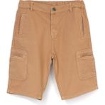 DobaKids Erkek Çocuk Camel Rengi Urbancraft Ince Gabardin Pantolon Tipi Kargo Kapri Fleto Yama Cepli - 13 Yaş