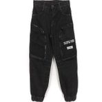 DobaKids Fermuarlı Cep Detaylı Jogger Erkek Çocuk Denim Jean Pantolon Siyah 001-0001999 - 13 Yaş - Comford