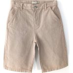 DobaKids Linen-Breeze Series Yumuşak Keten Erkek Çocuk Kapri Şort Boru Paça Bel Ayarlı Bej - 13 Yaş