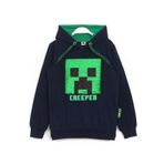 DobaKids Minecraft Creeper Çift Yönlü Renk Değiştiren Payetli Kapüşonlu Erkek Çocuk Hoodie Sweatshirt