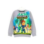 DobaKids Minecraft Story Mode 3d Dijital Baskılı Erkek Çocuk Sweatshirt Gri