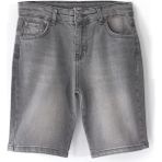 DobaKids Urban-Denim Flex Erkek Çocuk Kot Kapri Boru Paça Denim Ayarlanabilir Bel Eskitme Detaylı Mavi - 4 Yaş - Antrasit