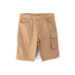 DobaKids Virtus Series Erkek Çocuk Kargo Cep Gabardin Pantolon Ayarlanabilir Bel Düz Renk Camel