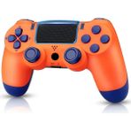 Dobe Ps4-Pc-Android Box-Android-Ios Telefon Tablet Uyumlu Titreşimli Bluetooth Oyun Kolu - Turuncu