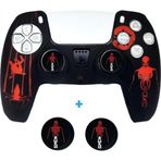 Dobe PS5 Dualsense Spider Man 2 Koruyucu Silikon Kılıf + Analog silikon Koruyucu