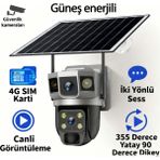 Dobest 6mp (3+3) Güneş Enerjili 4g Sım Kartlı Güvenlik Kamerası, Gece Görüşü, Çift Yönlü Ses, Hareket Algılama - Gümüş