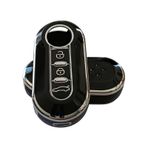 Doblo Ducato Boxer Jumper Uyumlu Kumanda Anahtar Kılıfı Oto Anahtarlık Siyah Silver
