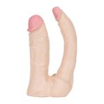 Doc Johnson The Naturals - Double Penetrator Dildo - Toplara Bağlı Kalın ve İnce Yapay Penis - Vücuda Dayanıklı PVC'den Yapılmıştır - Gururla Amerika'da Üretilmiştir - Yapay Penis - Beyaz