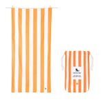 Dock & Bay Plaj Havlusu - Hızlı Kuruma, Kumsuz - Kompakt, Hafif - %100 Geri Dönüştürülmüş - Çanta İçerir - Cabana - Ipanema Turuncu - Büyük (160x90cm, 63x35)