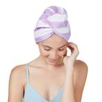 Dock & Bay Turban Saç Havlusu - Ev ve Plaj İçin - Süper Emici, Hızlı Kuruma - Cabana Light - Lombok Lila, Tek Beden