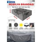 Dock GRİ-BAHÇE MOBİLYA BRANDASI MASA VE SANDALYE TAM KAPAMA-TAM KORUMA 260X160X80 CM
