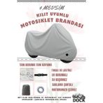 Dock Gri Volta Vm5 Neo Üç Tekerlekli Kilit Uyumlu Motosiklet Brandası(4 Mevsim)