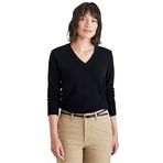 Dockers A6465-0010 V-Neck Siyah Kadın Süveter