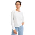 Dockers Arka Düğmeli Regular Fit Bluz Kadın Bluz, 100 White, S