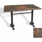 Dockers Çipa Döküm Ayak Masa 80X120 cm - (Werzalit, Wermodin ve Allzalit Tabla) - Metalic Oxid 1