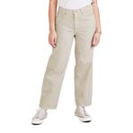 Dockers Kadın High Waist Jean Cut Straight Fit Pantolon, Bej, 27W