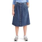 Dockers Kadın Midi Etek, Indigo, 26W