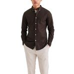Dockers Stretch Oxford Slim Gömlek Erkek Gömlek, 200 Brown, S
