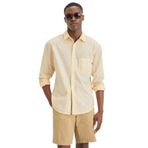 DOCKERS Ultimate Slim Fit Gömlek Erkek Gömlek, Bej (0070), M